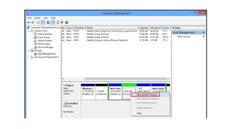 Cara Membuat Partisi Hard Disk di Windows 8